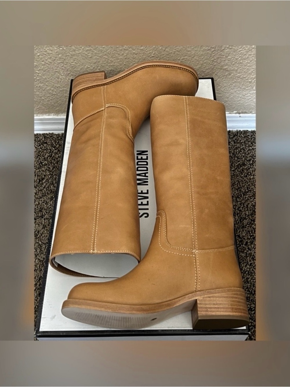 Steve Madden Women's Riggs Banana Leather Boots Size-7.5M